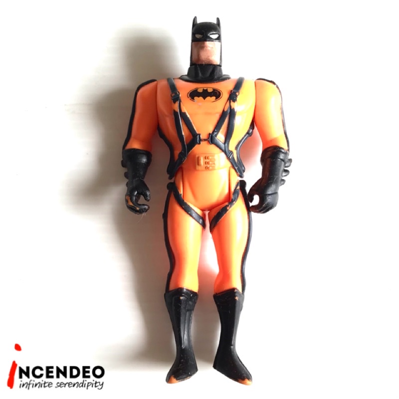 Vintage DC Comics Kenner Orange Batman Action Figure Toy (1993)