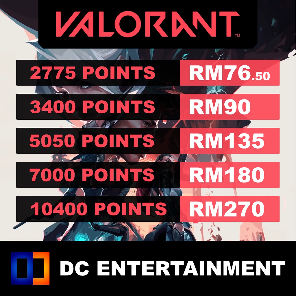 Valorant Points Top Up | Malaysia ID Only | Cheapest & Fastest 1 min ...