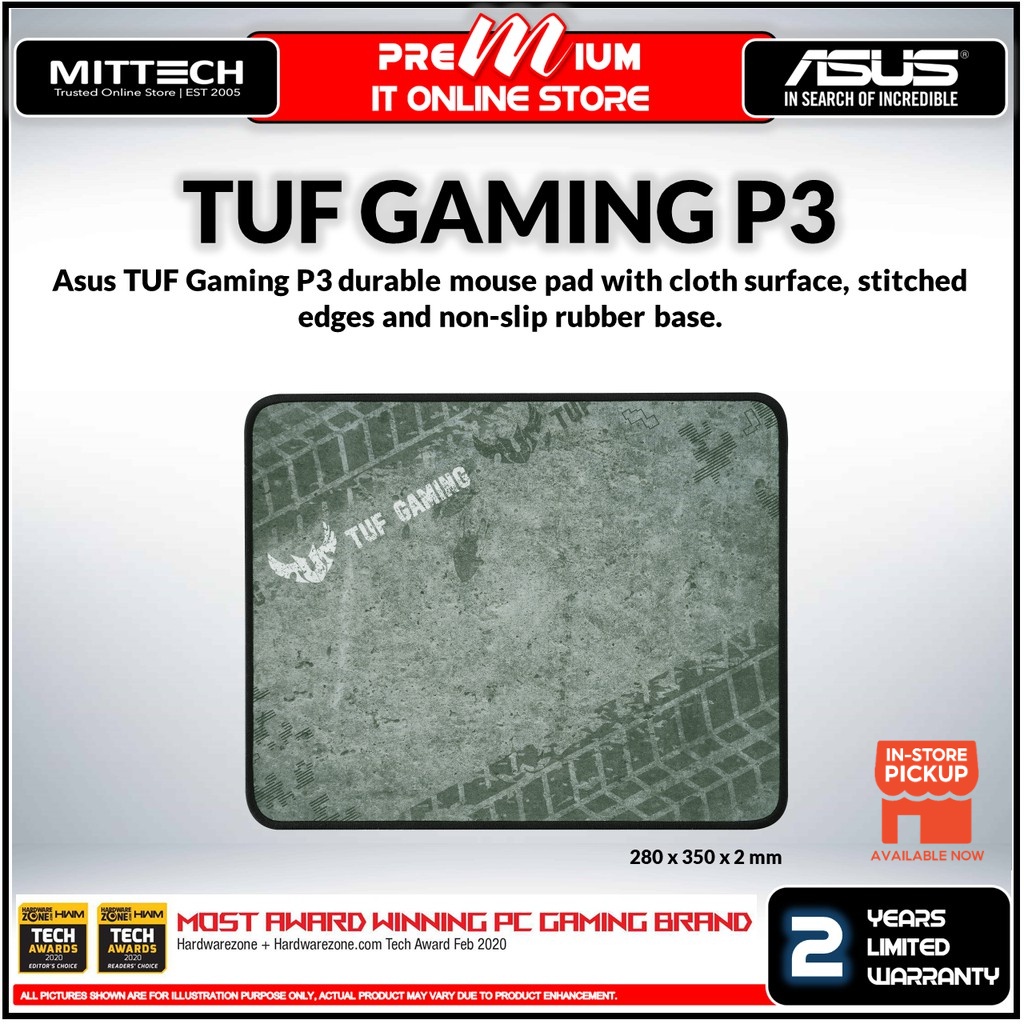 Asus TUF GAMING P3 Mouse Pad AntiFray Stitching And NonSlip Base