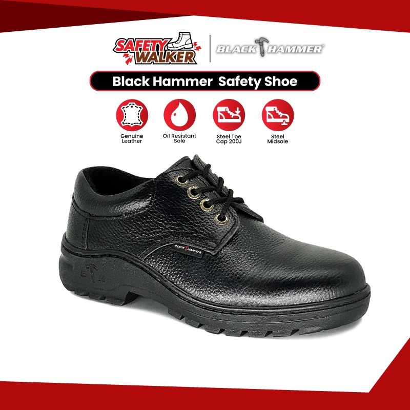 Safetywalker Black Hammer Safety Shoes BH2331 Safety Boots Mens