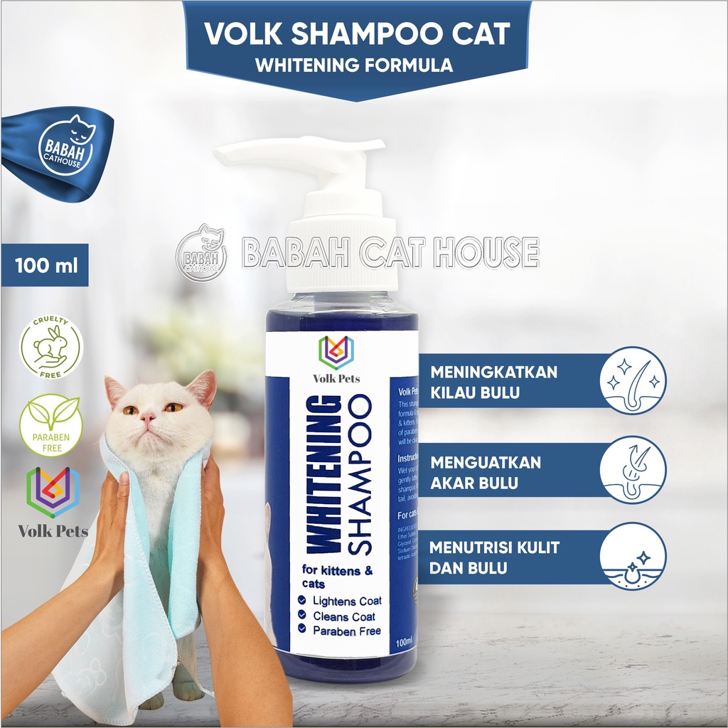 SAMPO PUTIH Volk PETS WHITENING Cat Shampoo Special White Fur Cat