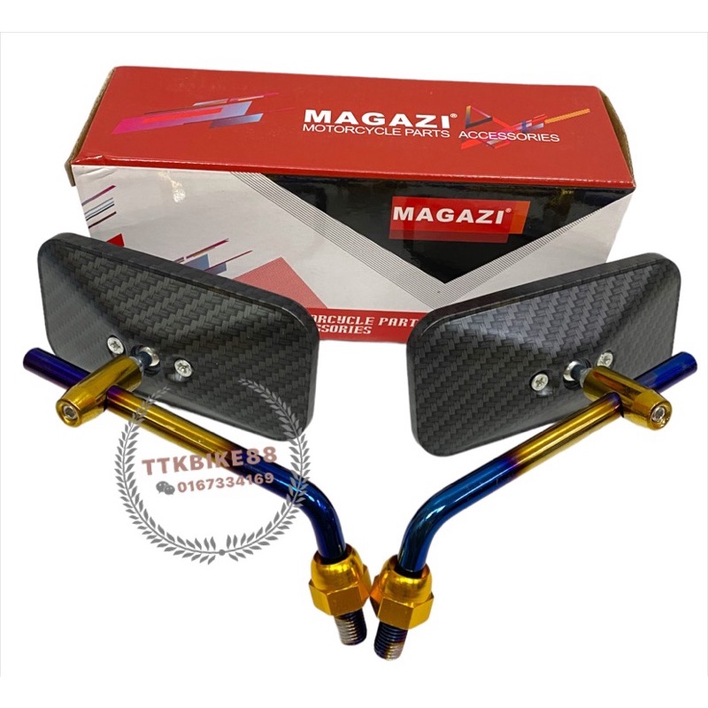 SIDE MIRROR CARBON TITANIUM UNIVESER 2351-H HONDA YAMAHA SUZUKI Y15ZR LC135 RS150 SRL110 SRL115 GBO EX5 DREAM RAIDER150