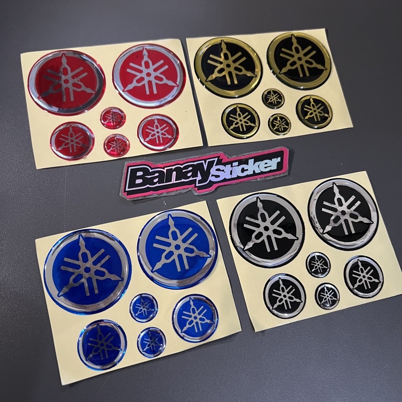 YAMAHA NMAX AEROX Embossed LOGO EMBLEM STICKER Set