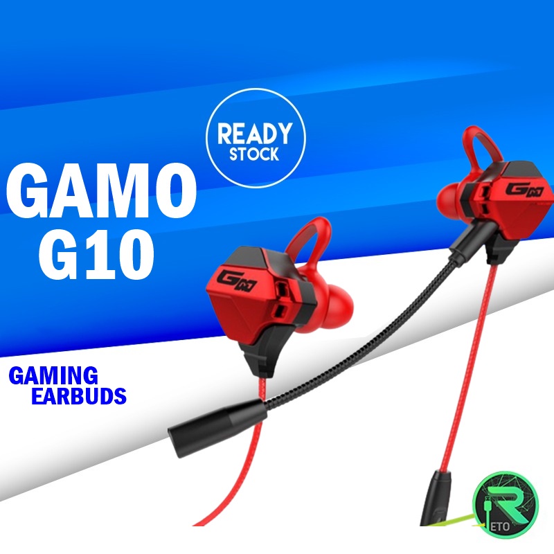 GAMO G10 G22 GMD1 Gaming Earphone Noise Reduction Headphone Earbuds