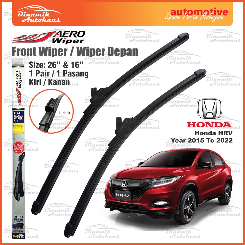 Honda Hrv Suv Year To Car Front Windscreen Flat Soft Wiper Size Inch Pair