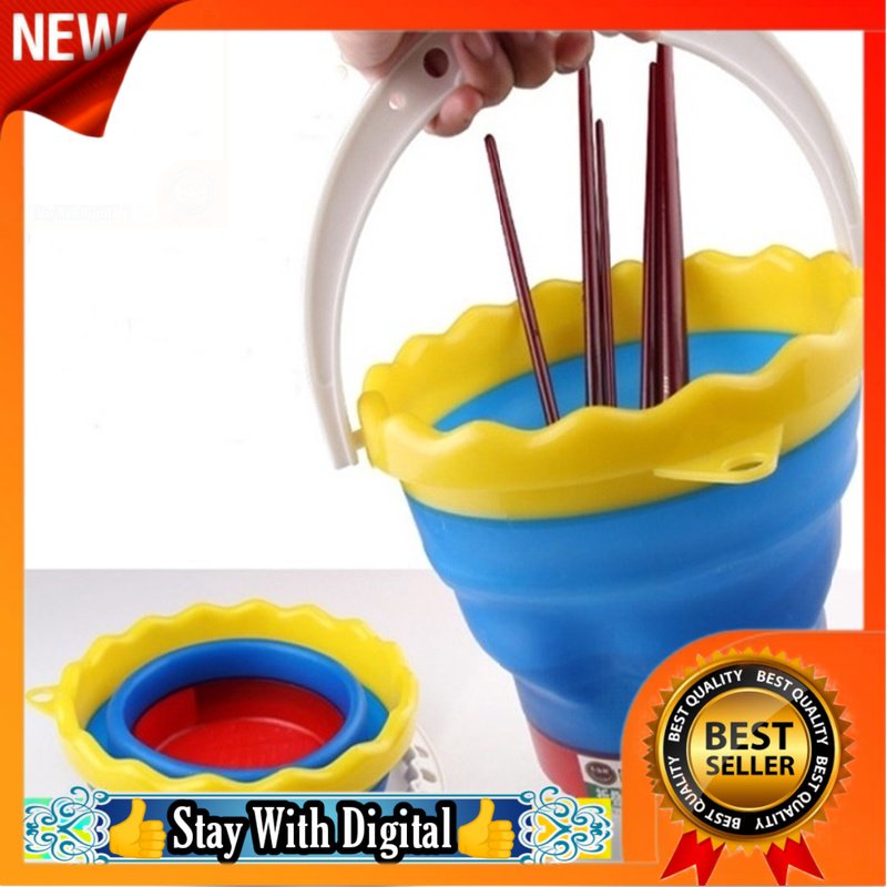 🌹[Local Seller] EXTRA GIFT DELETE OK NEWVIPPIE Silicon Fordable Painting Brushes Washing Bucket Portable Watercolor Pai