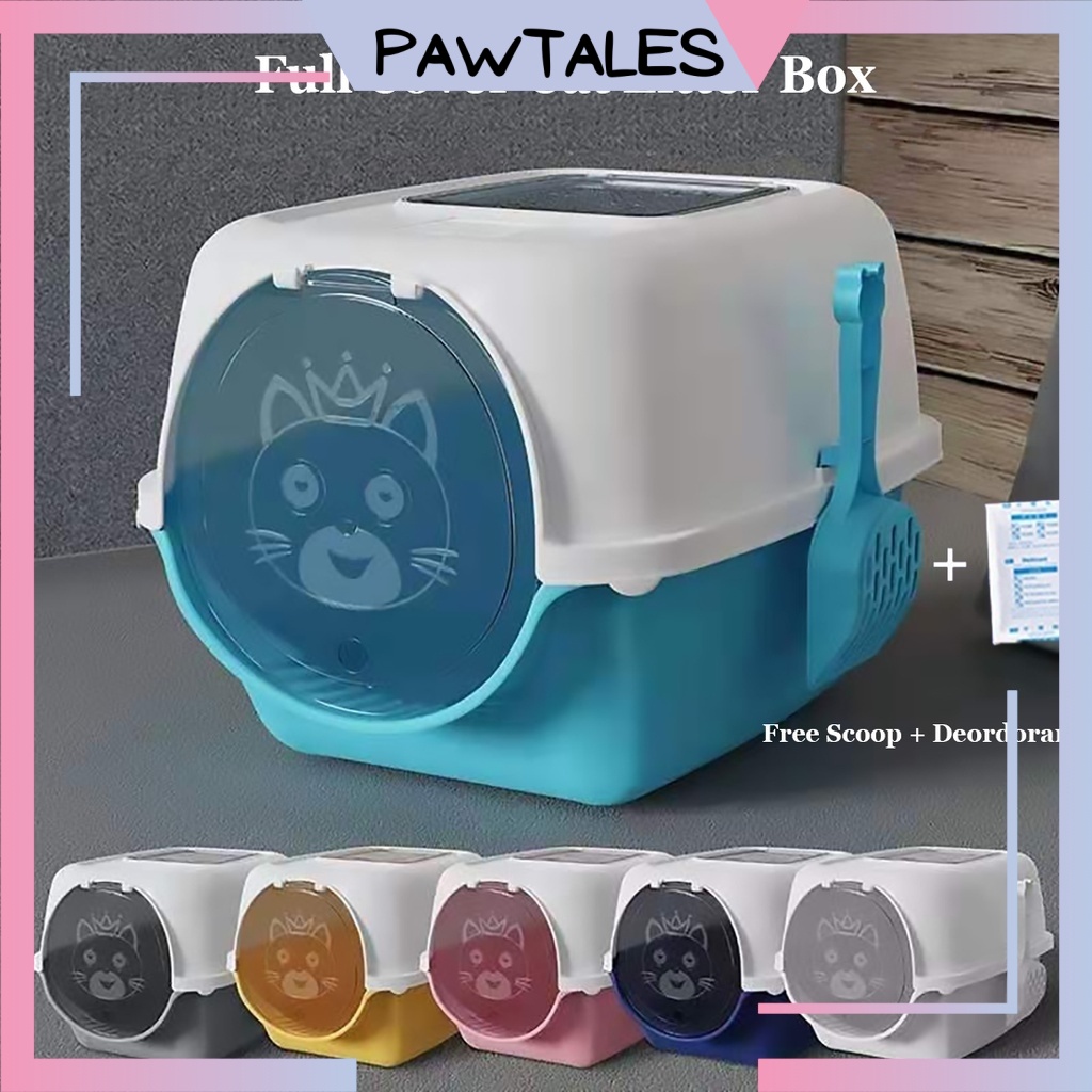 PAWTALES Pet Cat Large Fully Cover Litter Box Cat Litter Box Pet Toilet