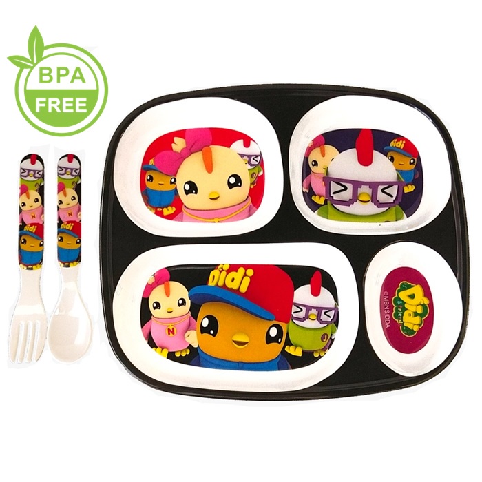Original Didi & Friends Omar Baby Melamine Dinner Feeding Set (BPA Free)