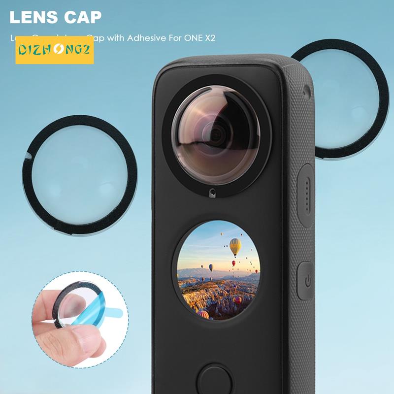 Lens Guards Camera Body Sticky Protector Cover Kits Lens Cap with Adhesive for Insta 360 ONE X2