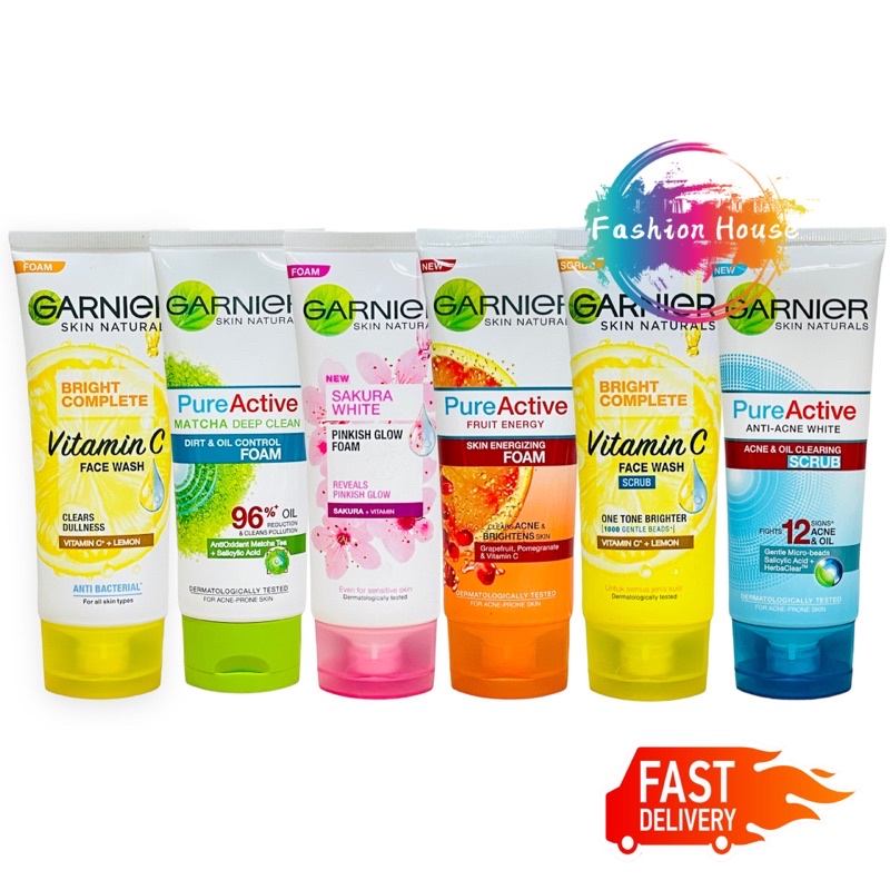 GARNIER Women Face Wash & Scrub (100ml) Shopee Malaysia