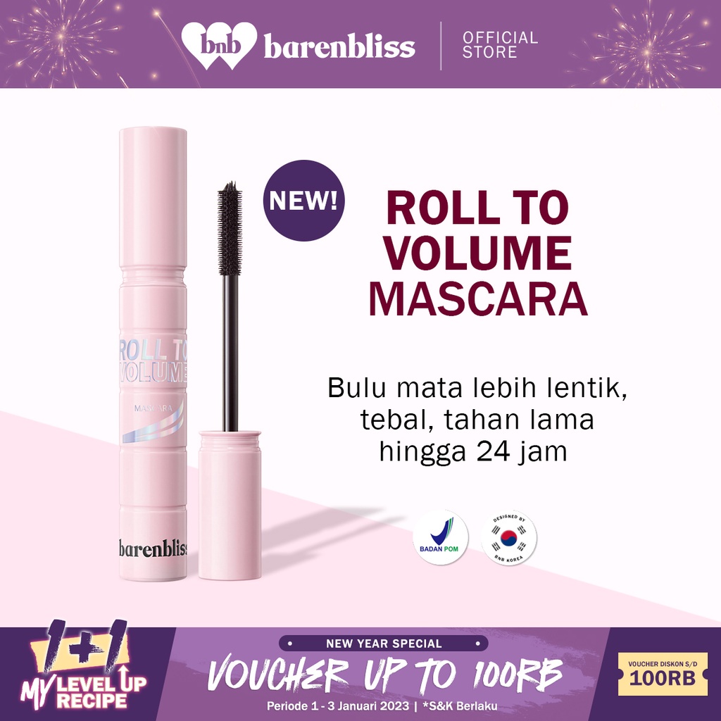 [NEW Launch] BNB barenbliss Korean Roll To Volume Mascara {Long Lasting Waterproof Smudgeproof}