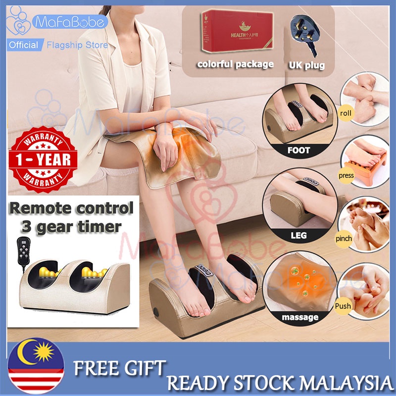 Urut kaki Electric Leg Foot Massage Machine With Comfort Heating foot massager Relax Body M'sia 3Pin Plug