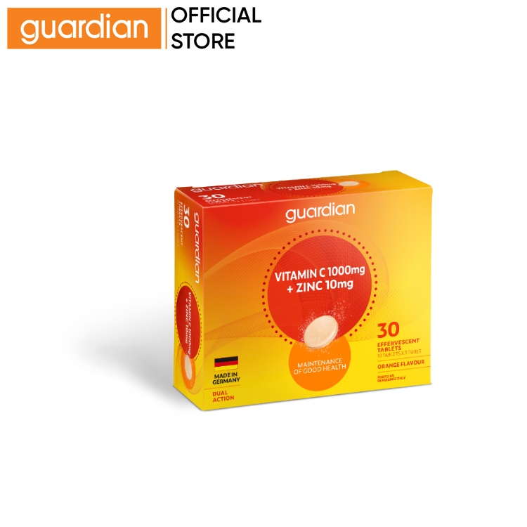 Guardian Vitamin C + Zinc Effervescent 10's X 3 Shopee Malaysia