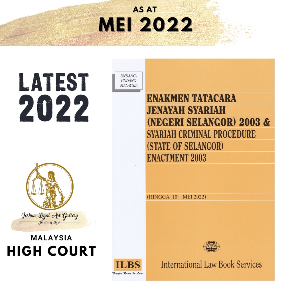 Enakmen Tatacara Jenayah Syariah (Negeri Selangor) 2003 [Hingga 10hb Mei 2022]