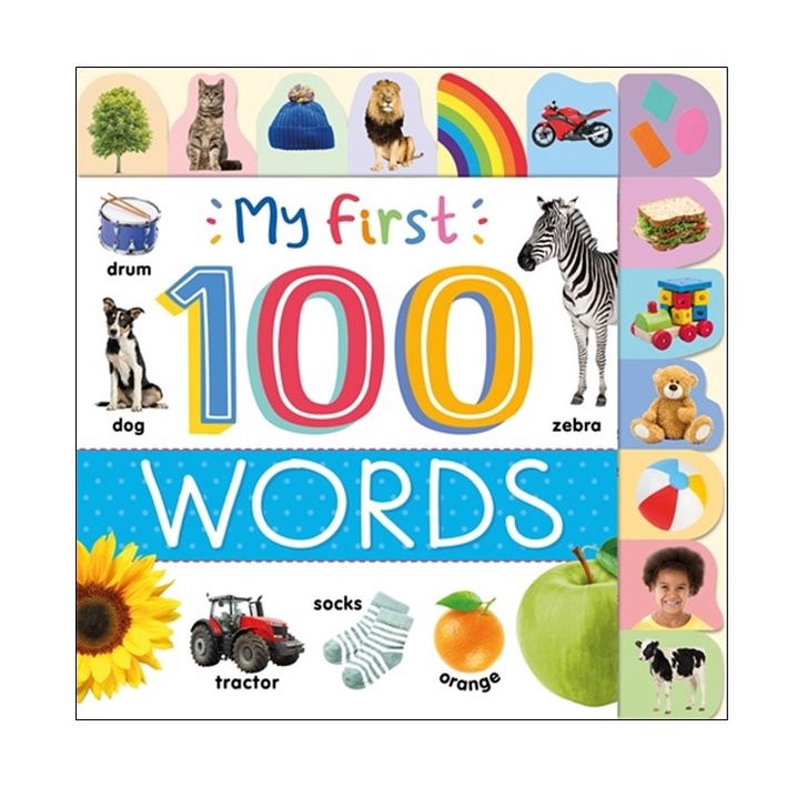 My First 100 Words Educational Board Book For Toddlers & Preschool Kids To Learn New Words