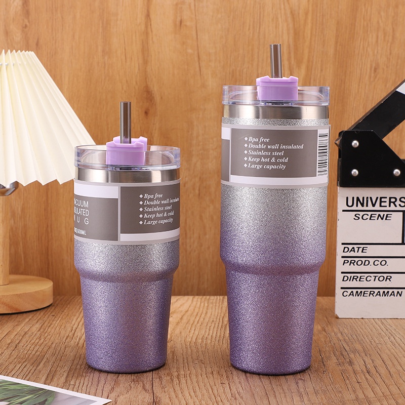 🎁KL STORE✨ _ NEW VERSION Tyeso Botol Thermos Cup Tumbler Straw Water Bottle Cool Ice C