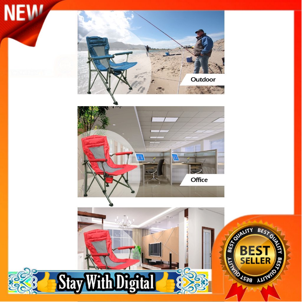 FREE POS 🌹[Local Seller] XL Size Camping Foldable Chair Portable Travel Folding Chair Beach Hiking Picni