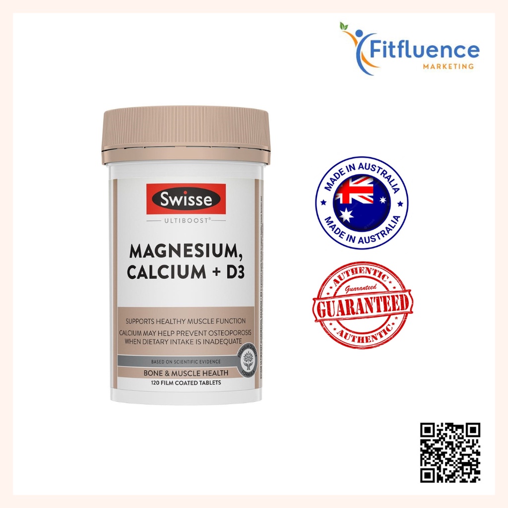 Swisse Ultiboost Magnesium, Calcium + Vit D 120 Tabs Shopee Malaysia