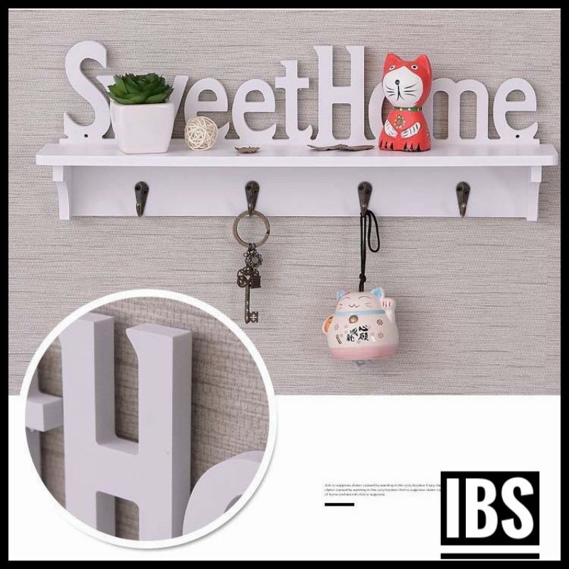 IBS Key Storage Rack Rak Kunci Dinding Tempat Letak kunci Rak Gantung ...