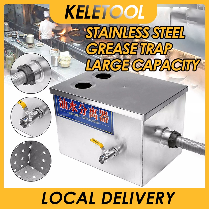 Stainless Steel Grease Interceptor Grease Trap Water Oil Trap Filter