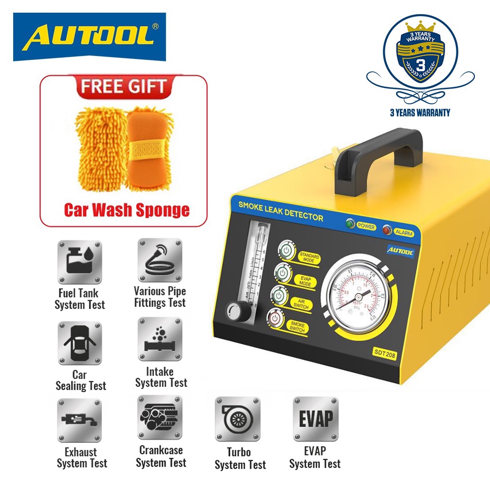 AUTOOL SDT208 Car Pipe Leak Smoke Detector Automotive Air Intake Leak