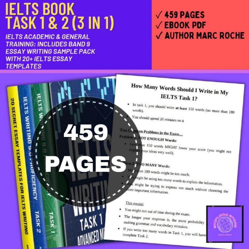 [SS111] IELTS Book 3 in 1 | IELTS Writing Task 1 & 2 | Academic & General Training