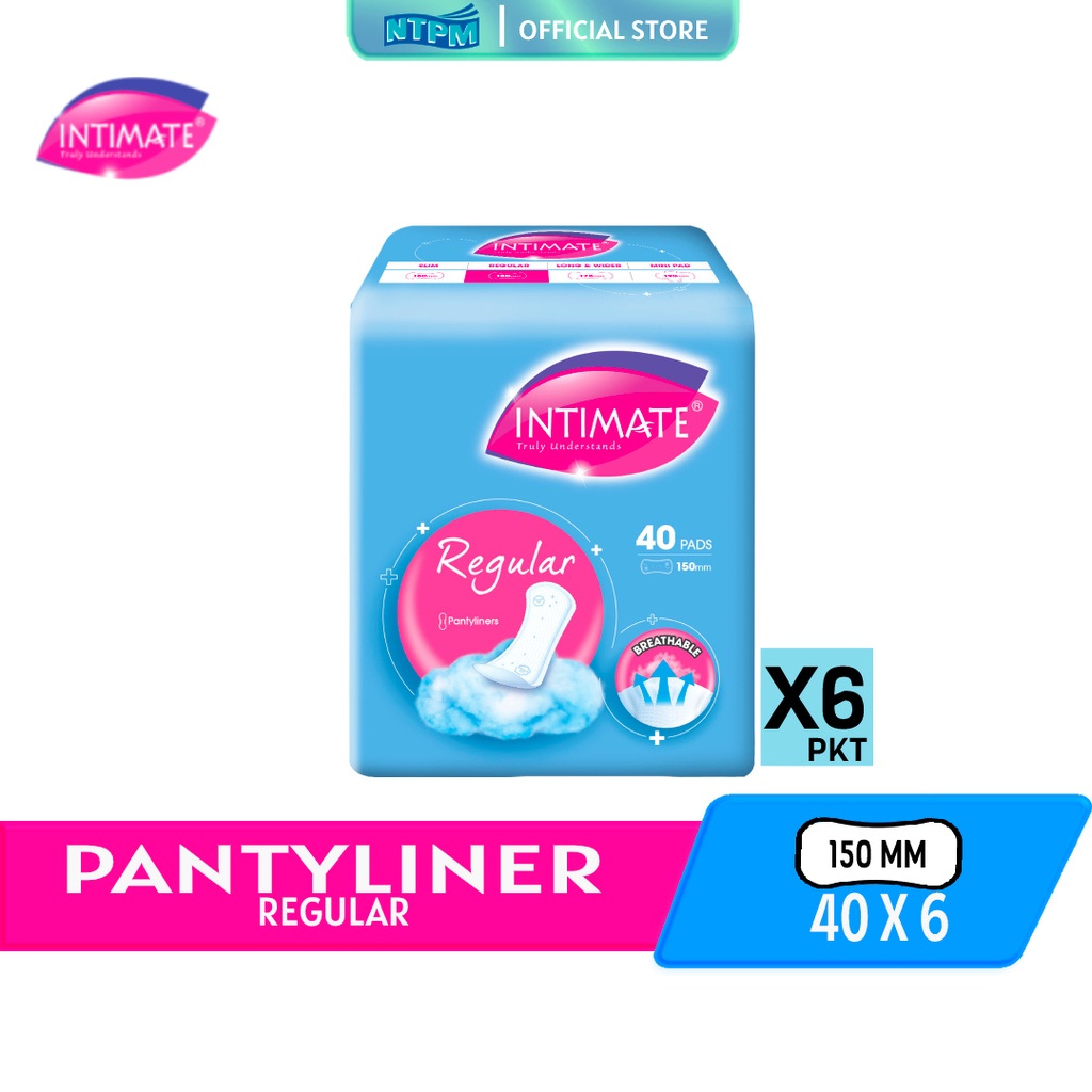 Intimate Regular Pantyliner (40s x 6pkt) X 1BG Shopee Malaysia