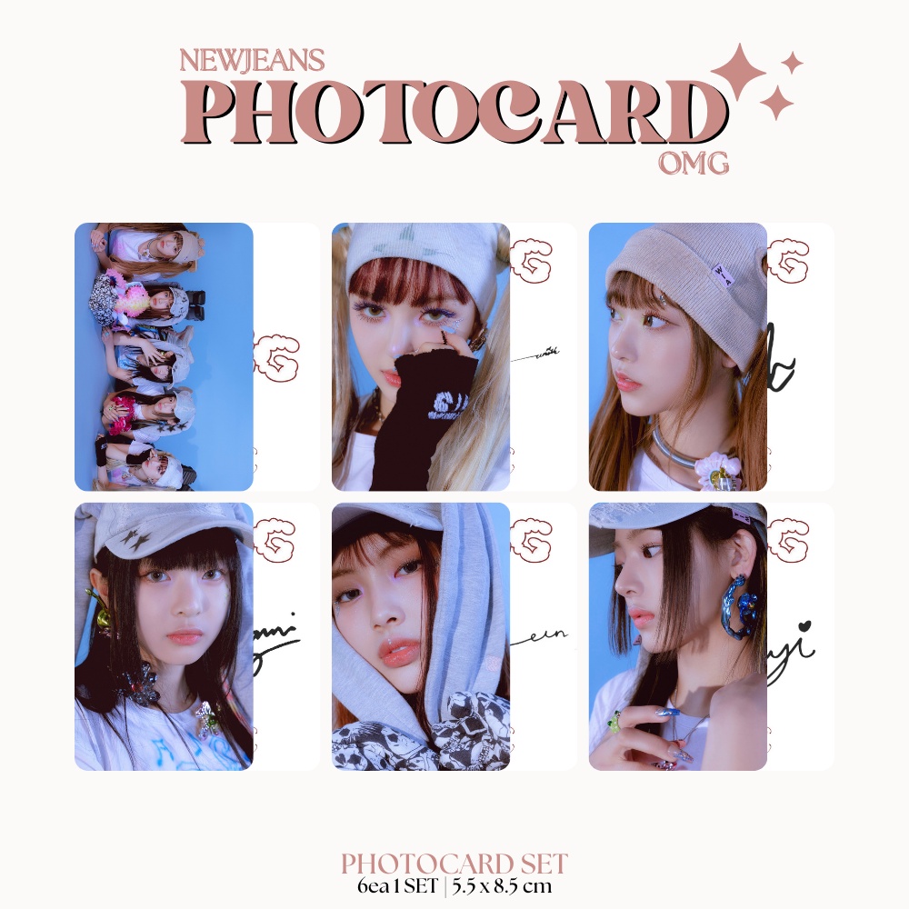 Photocard NEWJEANS OMG 2 Sides 6pcs+2-sided Lamination) Signature TTD ...