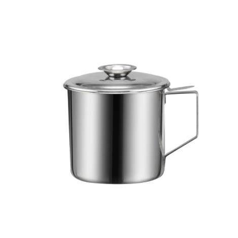 [[ FREE GIFT 1.3L Stainless Steel Oil Strainer Pot Container Jug Storage Can With Filter Cooking Oil Pot Kitchen Hou