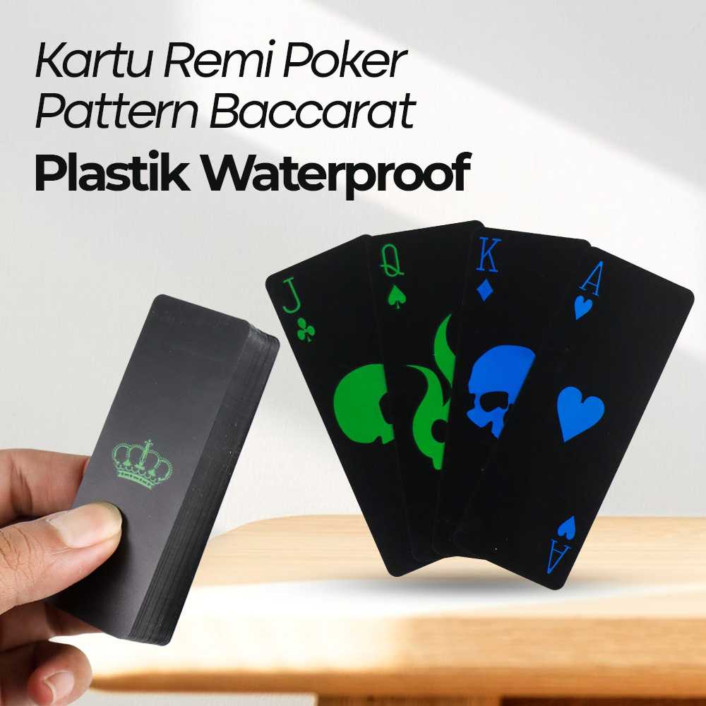 Superzzy Waterproof Plastic Baccarat Pattern Poker Playing Card - SEZ54 Godang Online