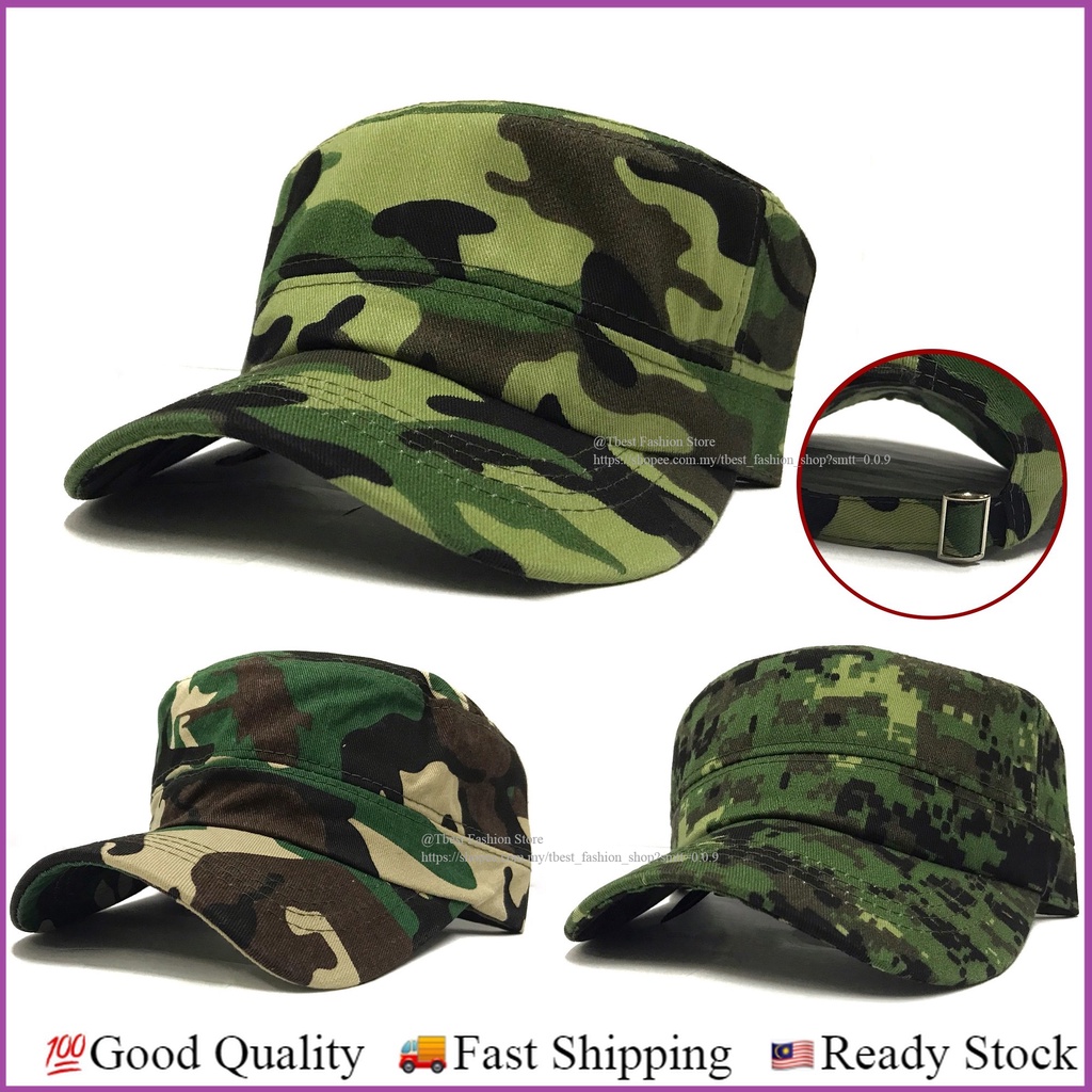 Military Cap Camouflage Topi Askar Unisex Hat Topi Celoreng Army Camo ...