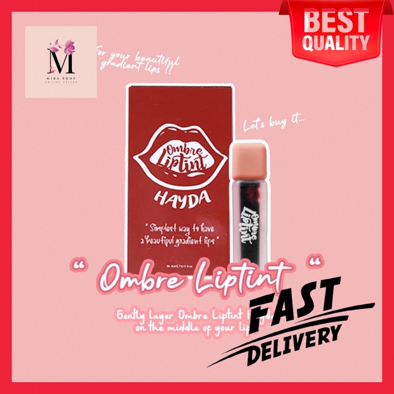 Hayda Mekaup Ombre Fruity Liptint Shopee Malaysia