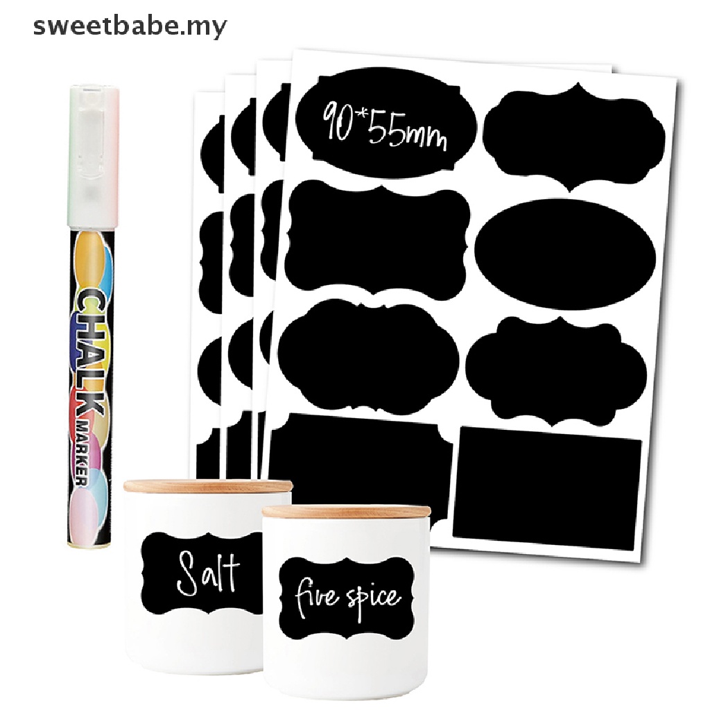 SWEETBABE Kitchen Jars Stickers Adhesive Labels For Jars Spice Bottles