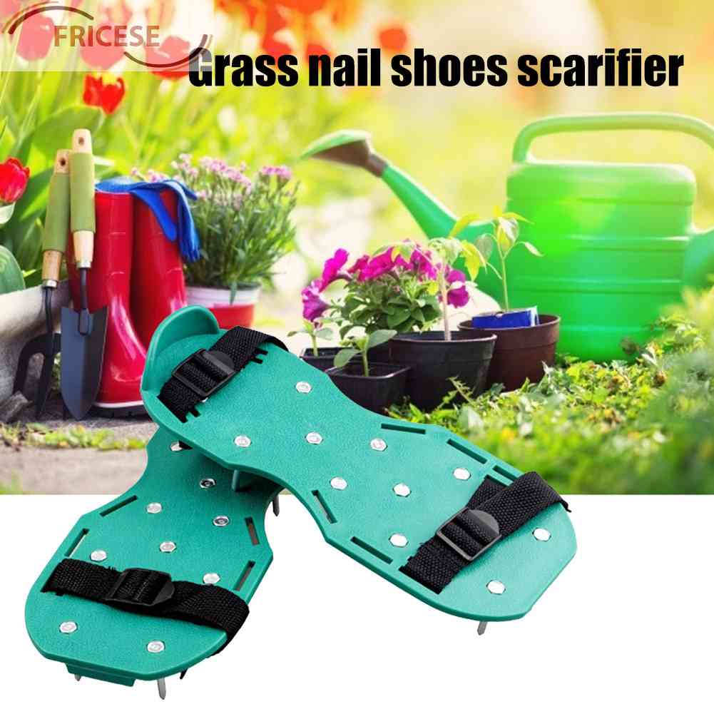 Garden Lawn Aerator Shoes Garden Yard Grass Cultivator Scarification