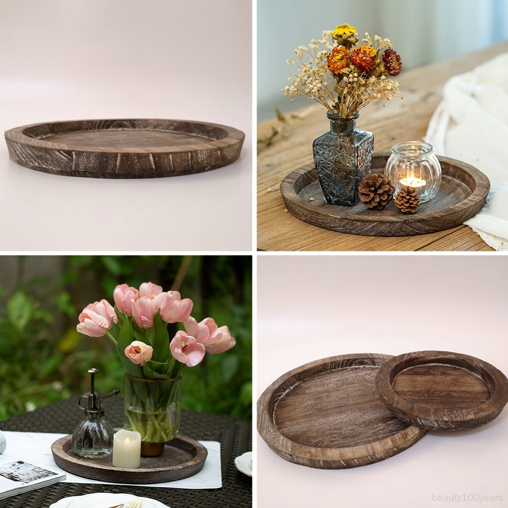 Candle Tray Rustic Wooden Tray Candle Holder Candle Holder Tray for Farmhouse Kitchen Countertop