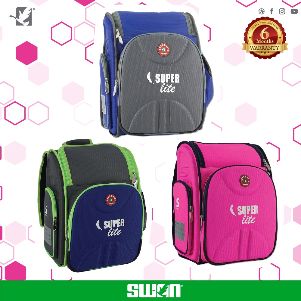 Swan School Bag Super Lite Spinal Protection Back Support Shopee Malaysia