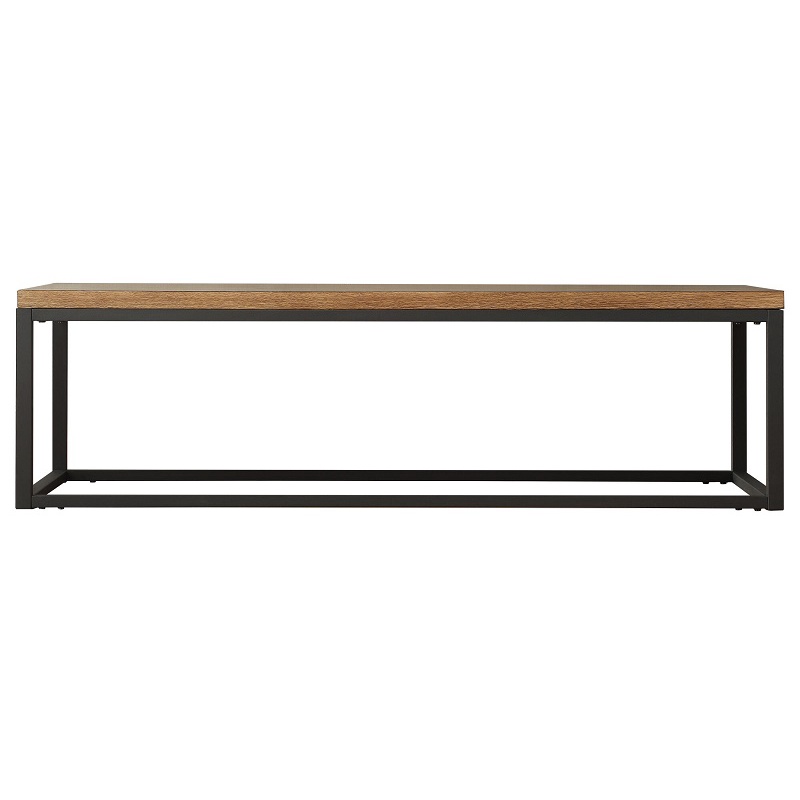 BLEND OF STEEL POWDER COATED IN BLACK WITH SOLID WOOD TOP BLENDS WITH MODERN NEAT AND COZY DECOR WINDSOR COFFEE TABLE