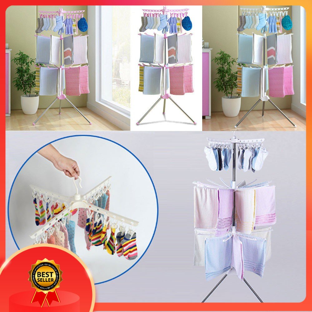 🎁KL STORE✨  3 Tier Foldable Clothes Drying Rack / Ampaian Penyidai Baju