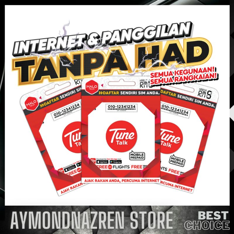 Simkad Viral Halo Telco HaloTelco Tune Talk TuneTalk Unlimited Data ...