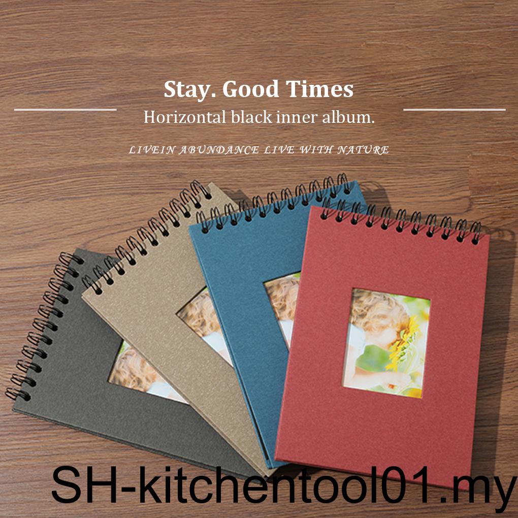 Horizontal Photo Album DIY Black Cardboard Souvenir Inner Page