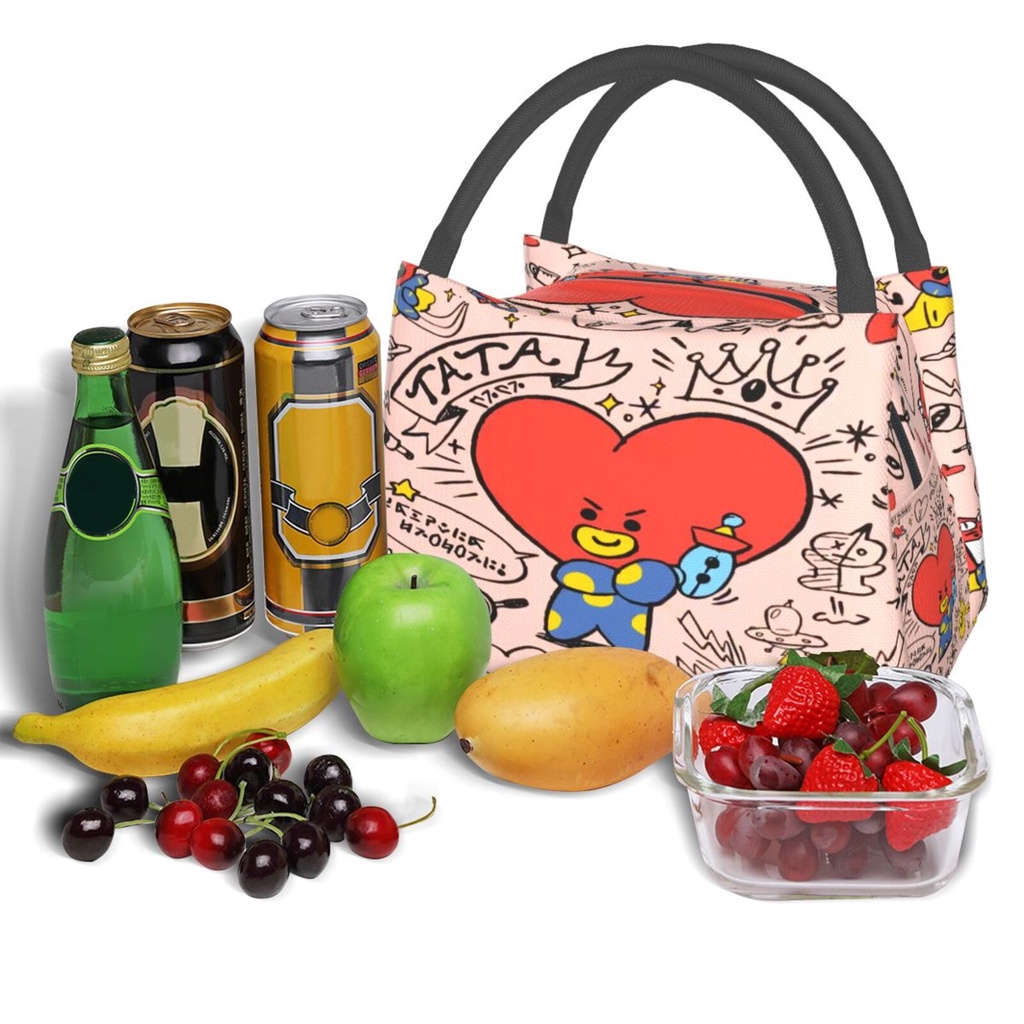 BTS BT21 Lunch Bag Insulated Lunch Tote Bag for Women Men and Kids