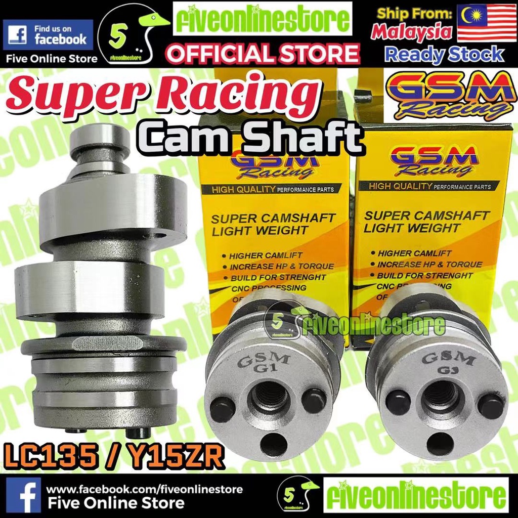 100 ORIGINAL GSM Racing Cam Shaft 135LC LC135 Y15 Y15ZR Super Light