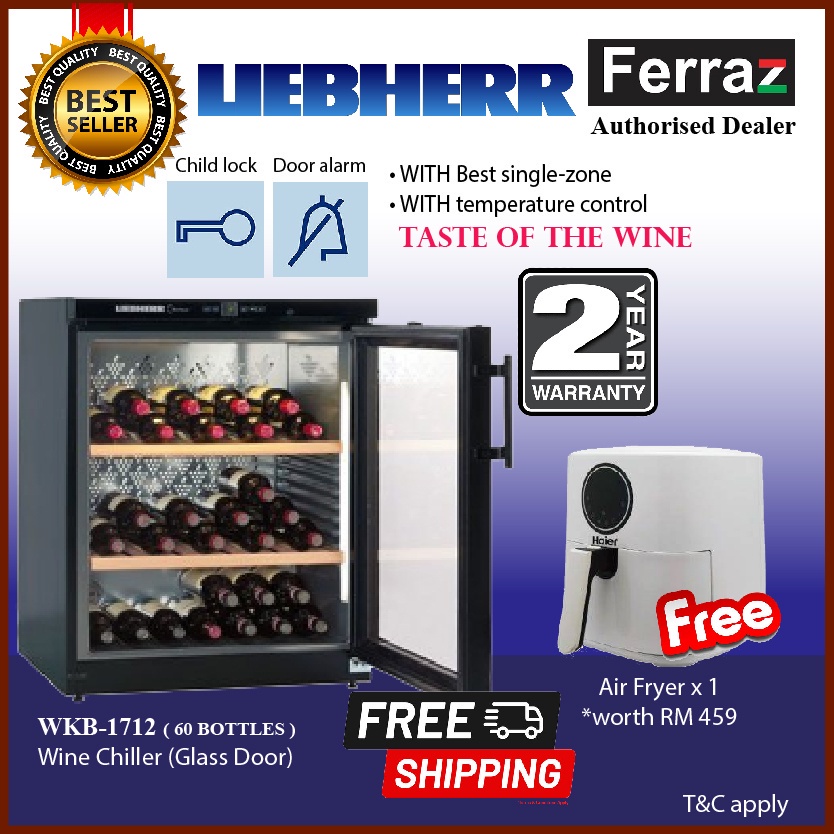 LIEBHERR WKB 1712 / WKB1712 Barrique Wine chiller 60 Bottles / WKB1712