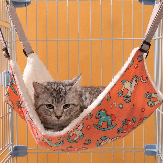Tebal 50cm x 60cm Big Size Cartoon Hammock Cat Kitten Relaxing Hammock