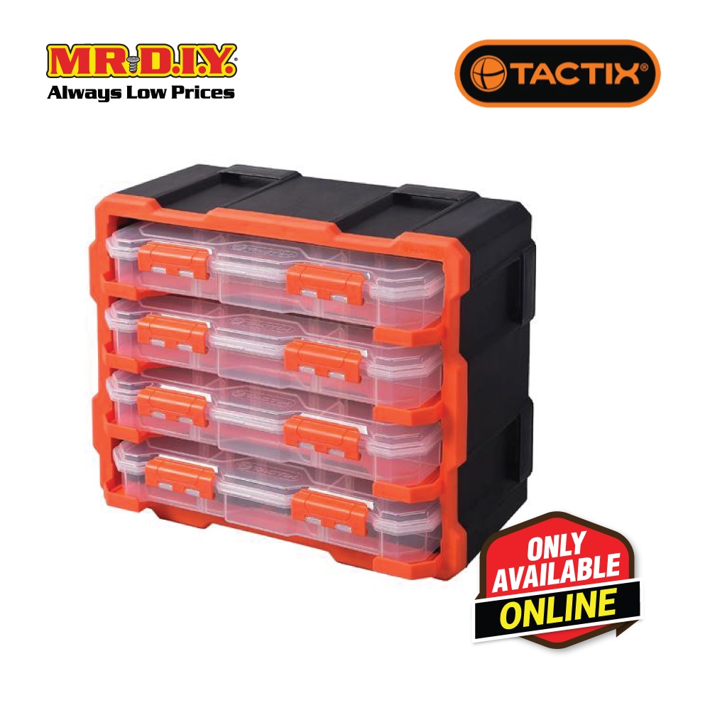 TACTIX Plastic Rack With 4 Organizers | Shopee Malaysia