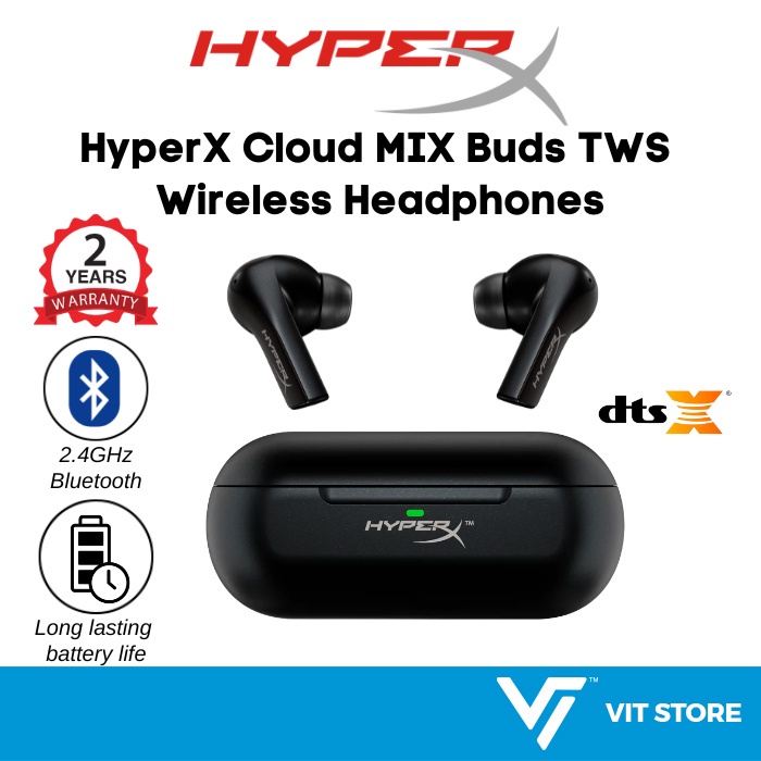 HyperX Cloud MIX Buds Wireless Headphones TWS 2.4GHz Wireless ...