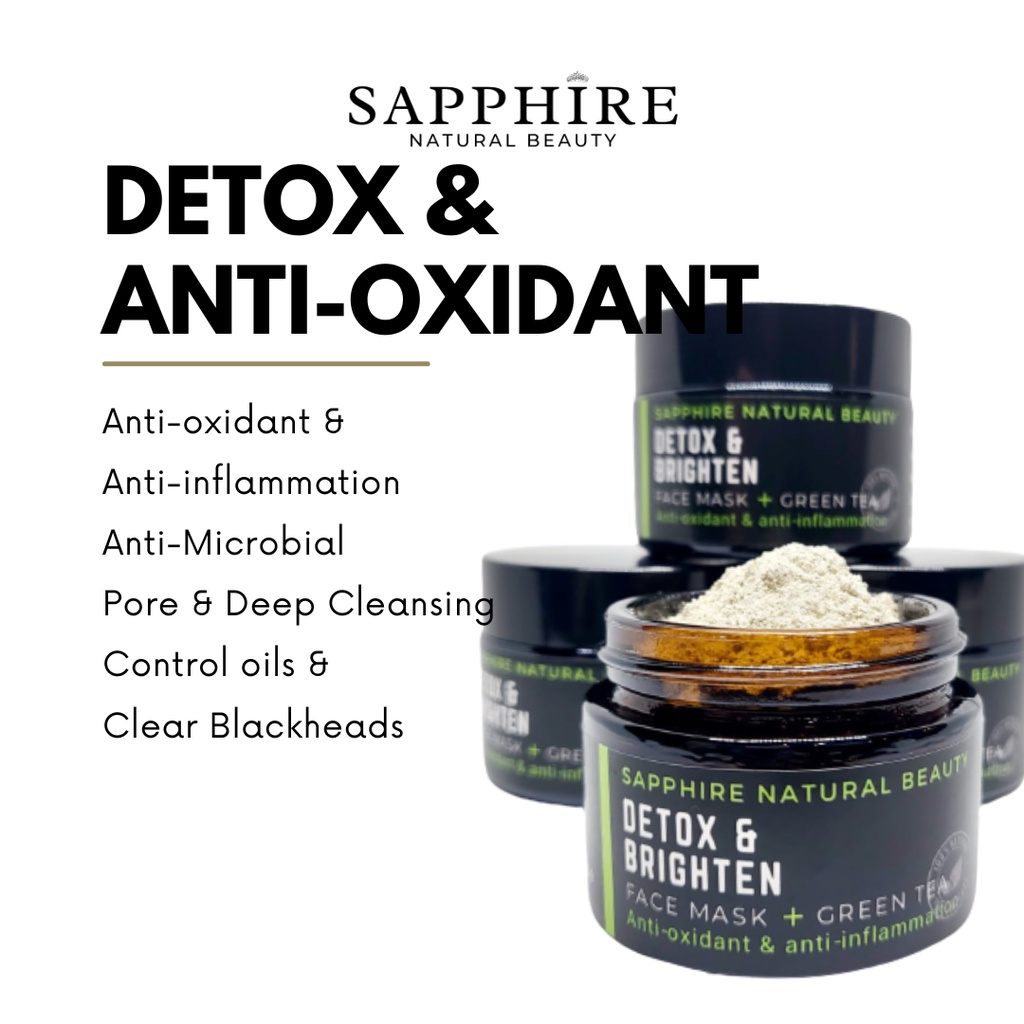 [Powder] Detox & Brighten Green Tea Powder Face Mask [FOR BLACKHEADS