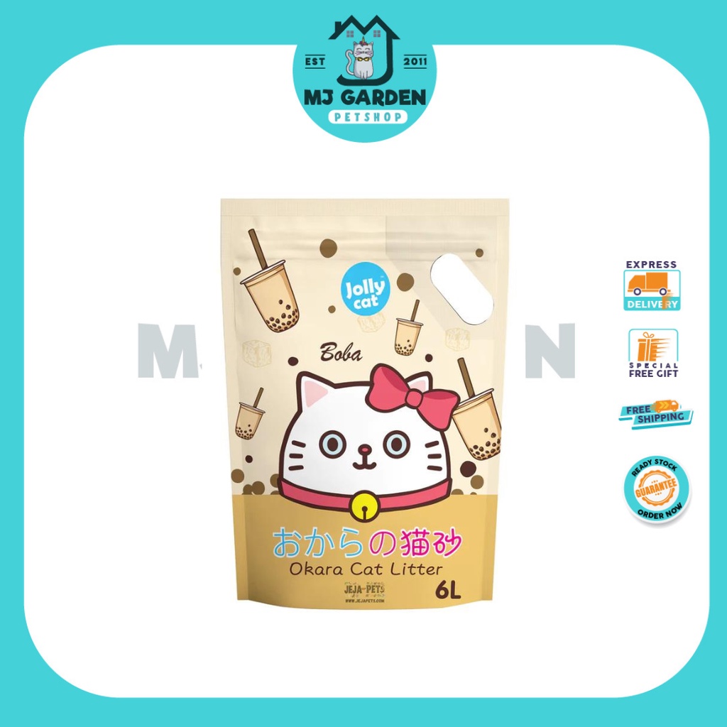 Jolly Cat Litter Okara 6L (Yuzu/Boba/Soya Bean) Shopee Malaysia