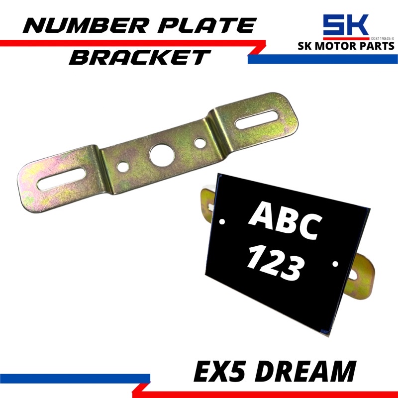 NUMBER PLATE BRACKET EX5/EX5 DREAM/WAVE100/WAVE110/WAVE125/ NOMBOR