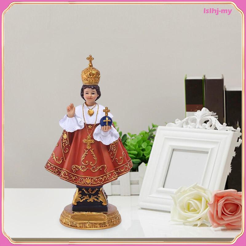 [LslhjMY] Resin Infant Jesus Figurine Sculpture Jesus Statue Religious Craft for Living Room Car Office Decor